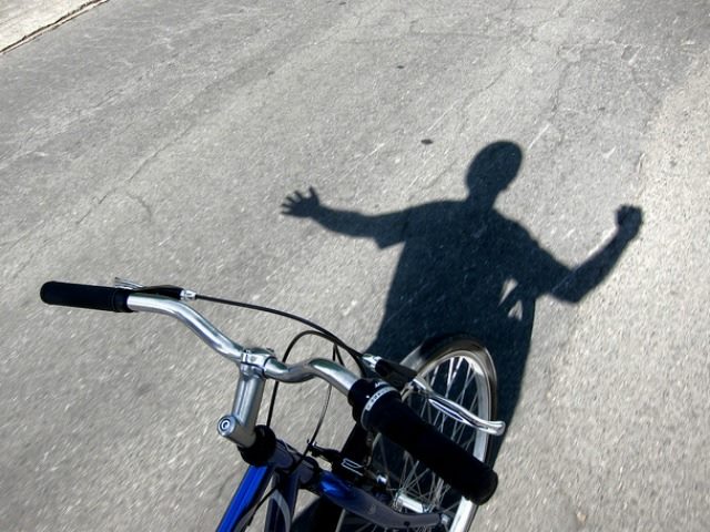 riding a bike with no hands