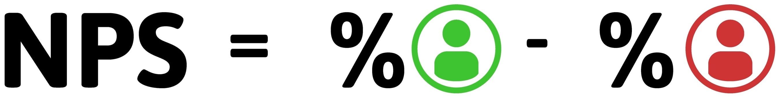 Net Promoter Score calculation, which takes the percentage of detractors and subtracts them from the percentage of promoters