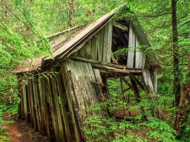 Falling house.