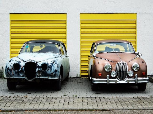 old car next to a new car — both the same model
