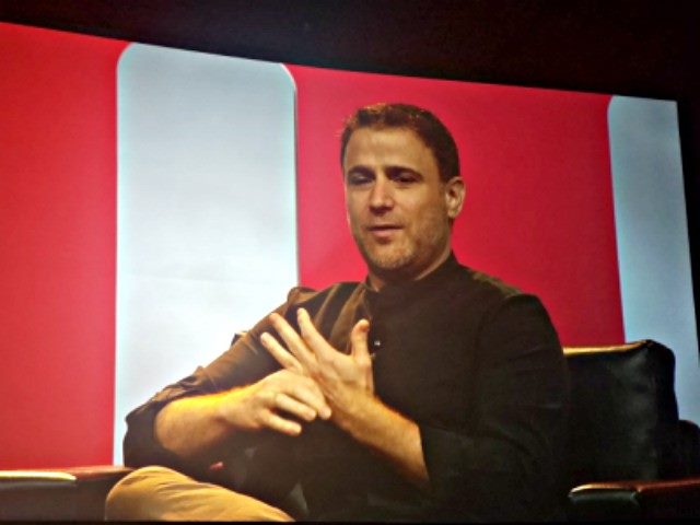 Slack CEO Stewart Butterfield on stage at INBOUND 2017