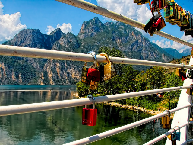 locks on a fence