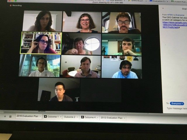 Screenshot of a virtual meeting on a video collaboration platform.