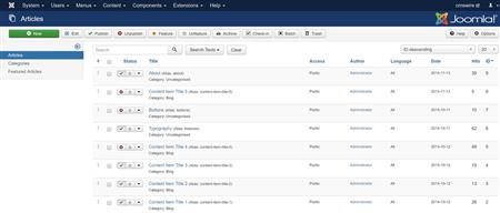 Joomla.com article menu