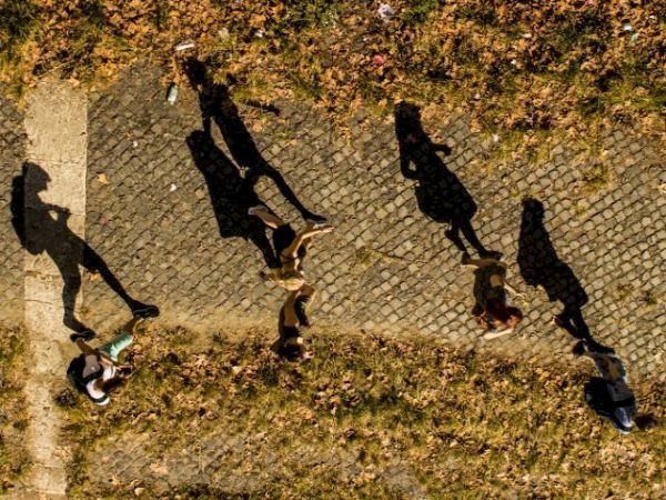 group of people walking