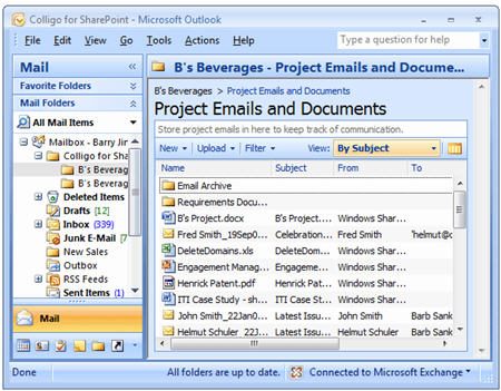 Colligo Outlook - copyright Colligo