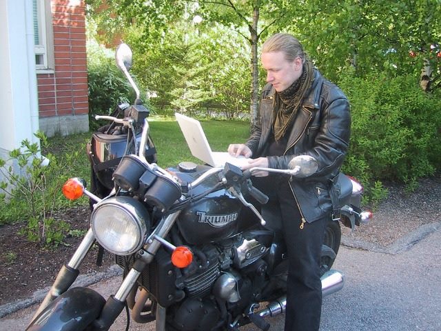 motorcycle desk