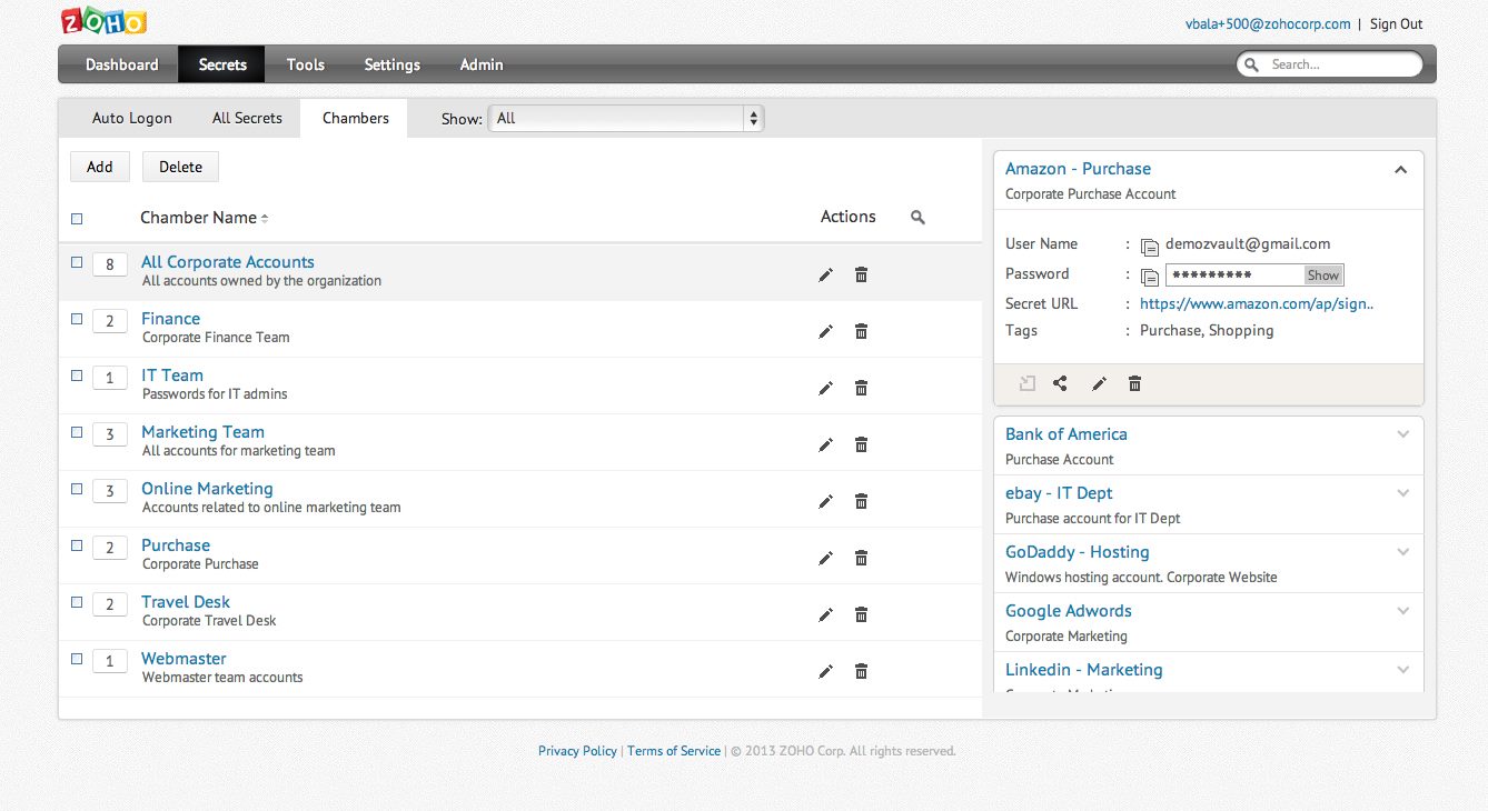 Zoho Vault