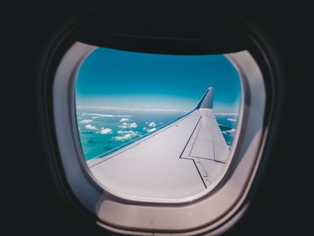 view from an airplane window