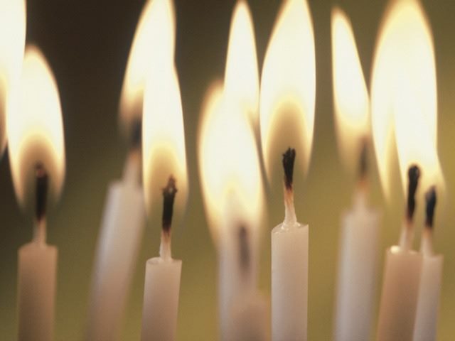 lit candles