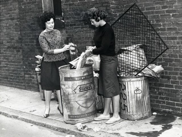 throwing out the trash