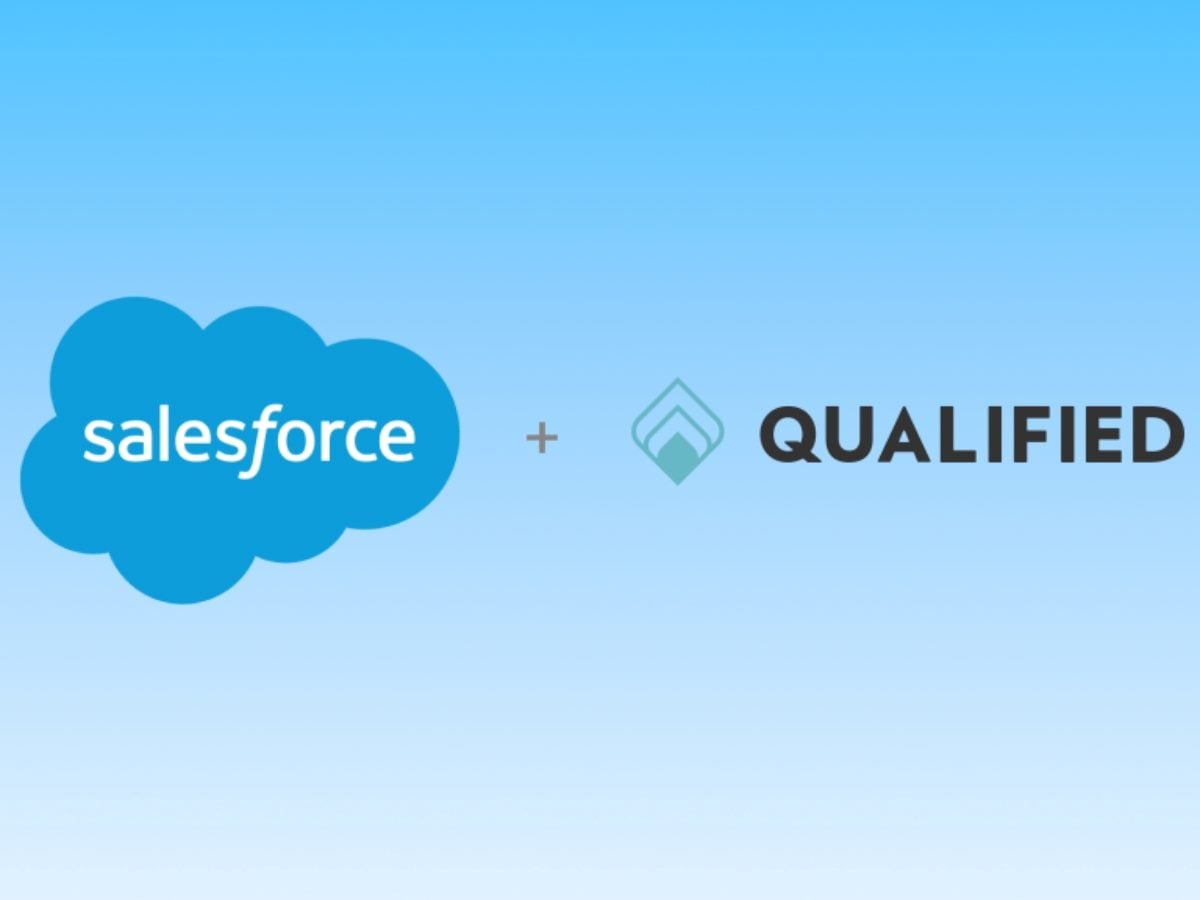 Graphic showing logos of Salesforce and Qualified.s