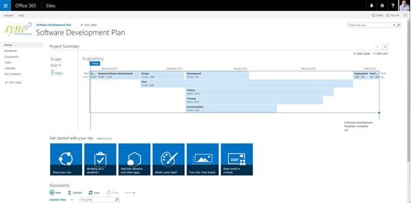 synchronized plan in the new sharepoint site