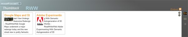 Microsofts Thumbtack