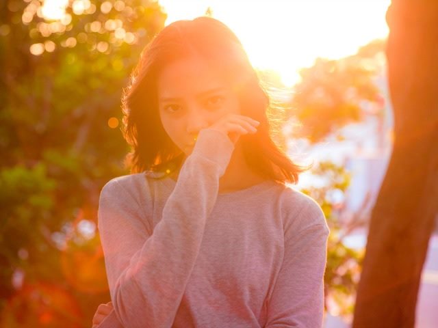 Woman in the sun