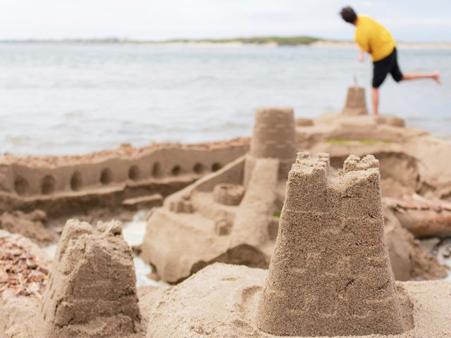 sand castle on the beach