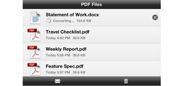 Adobe CreatePDF converts PDF files via the cloud, to save system resources