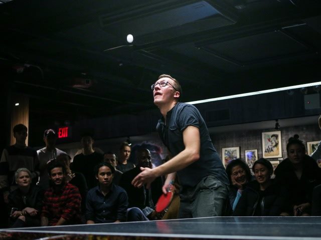 playing ping pong