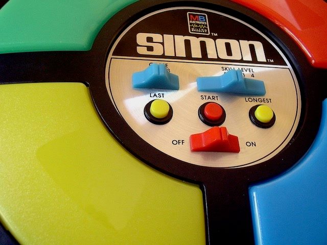 old kid's toy Simon, with light up quadrants