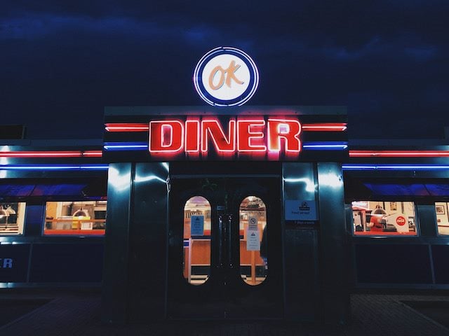 ok diner at night