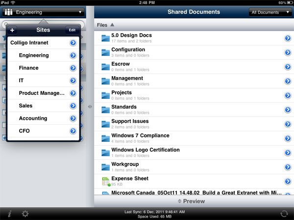Colligo iPad Sync.jpg