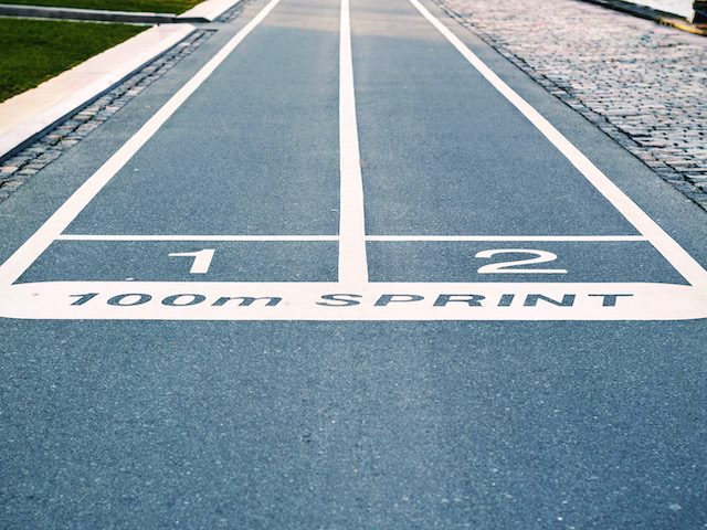 starting line of a race