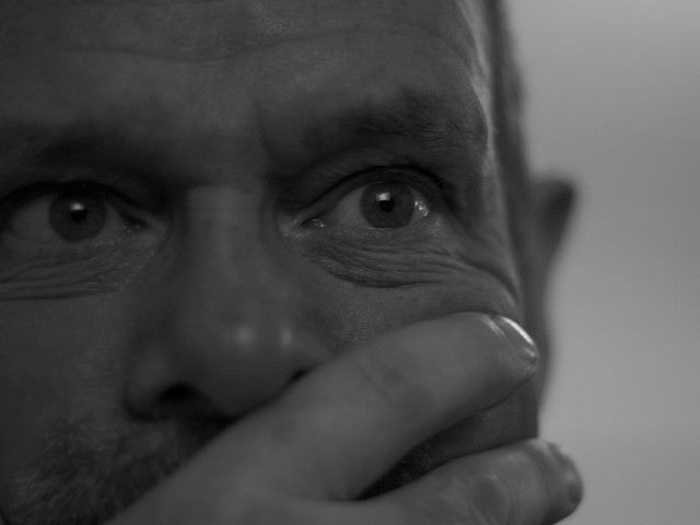 close up of a frustrated man